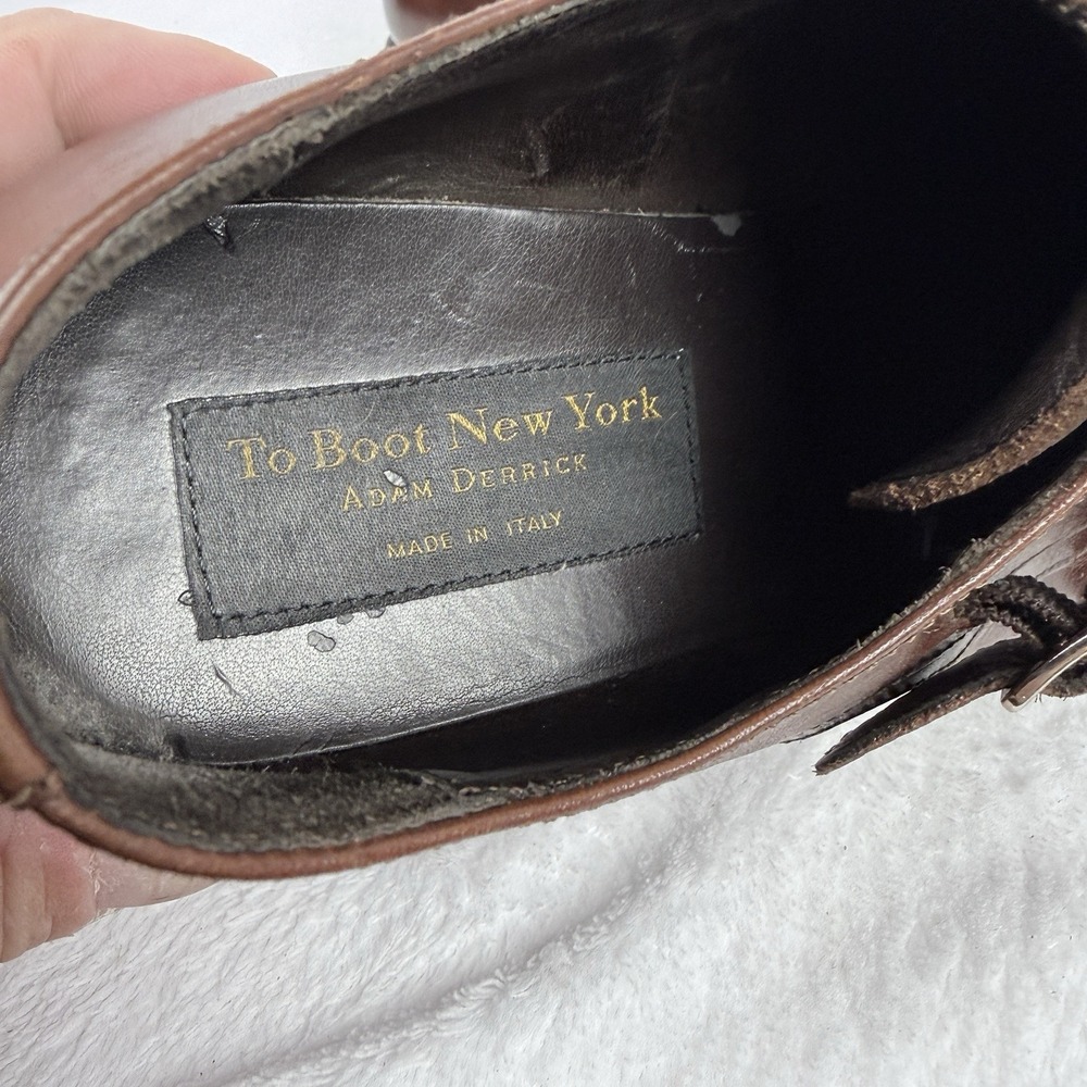 To Boot New York Adam Derrick Brown Leather Double Monk Strap Shoes Men's 9.5 - Picture 7 of 9